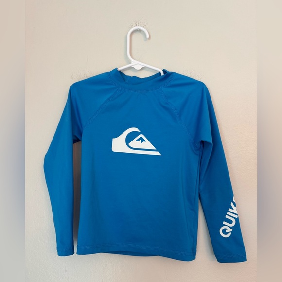 Boys QuikSilver Blue Wave Rider Rash Guard - Size 4 - Picture 1 of 5